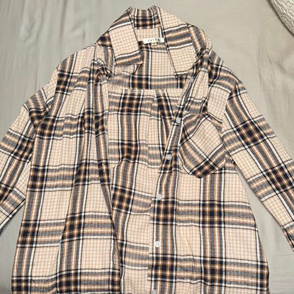 Plaid Button-Up Shirt